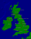 Britische Inseln Städte + Grenzen 631x800